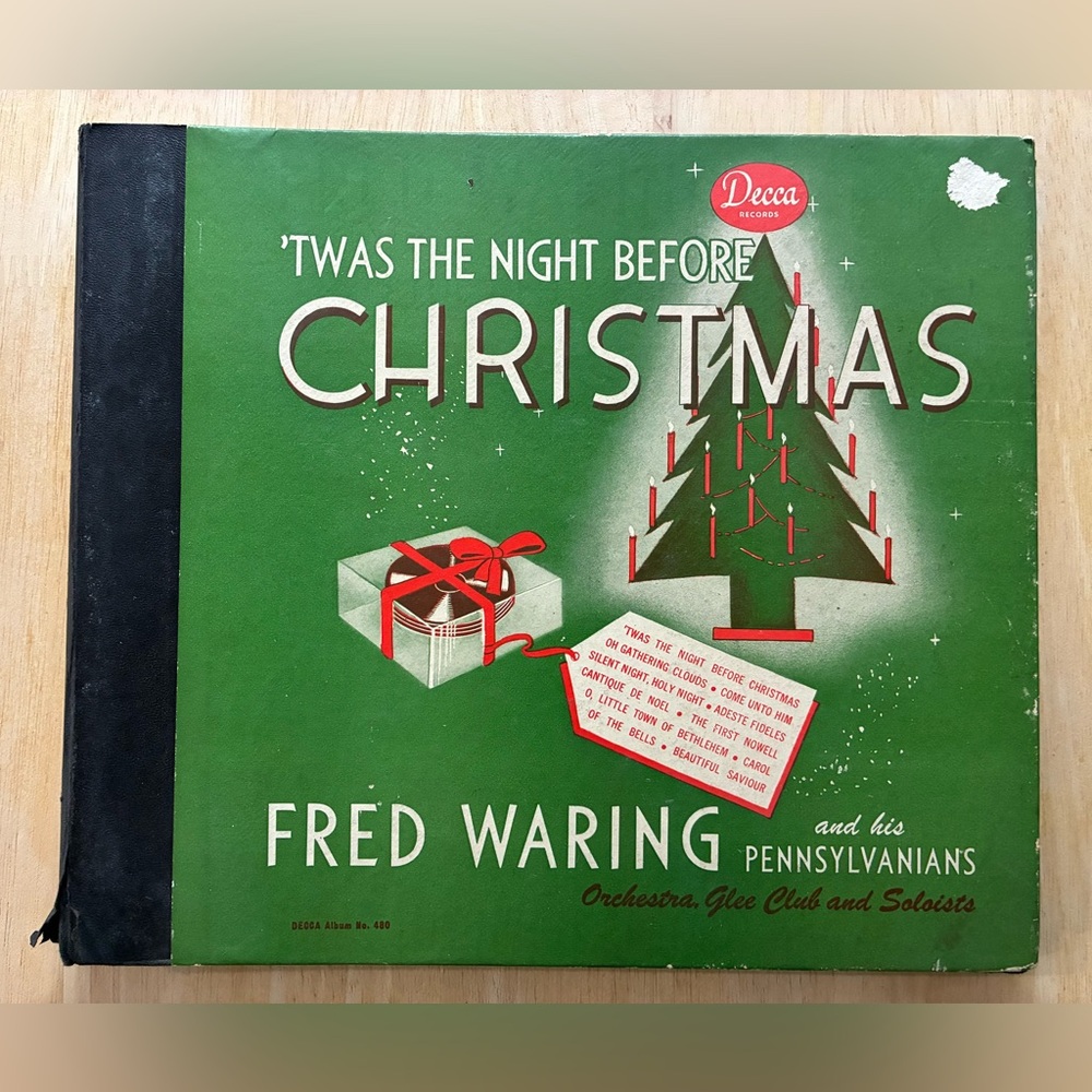 'Twas The Night Before Christmas Fred Waring 1947 DECCA 4-Record Album 78 RPM